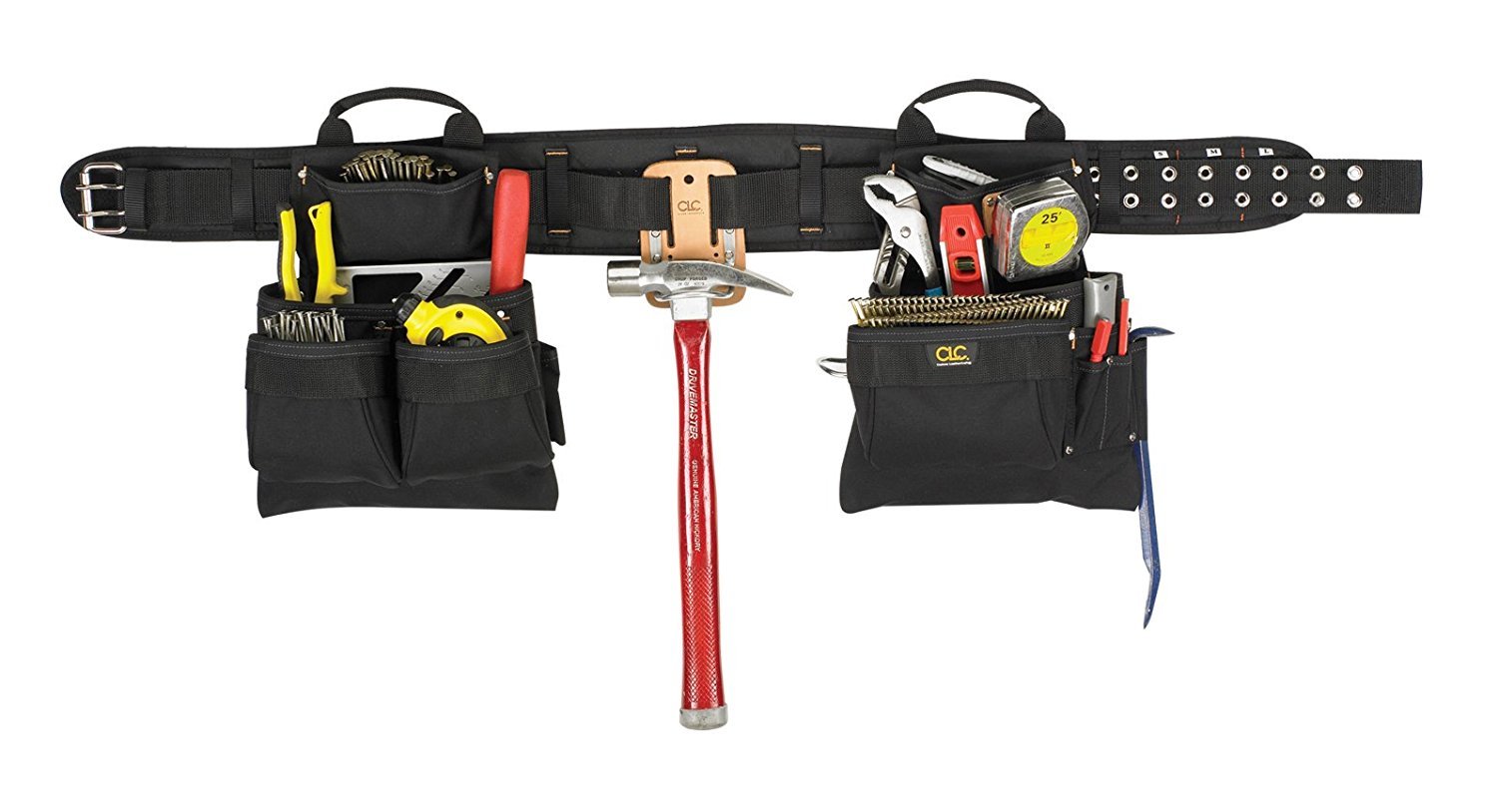 CLC Custom Leathercraft 5608 Carpenter’s Combo Tool Belt Double-Tongue Steel