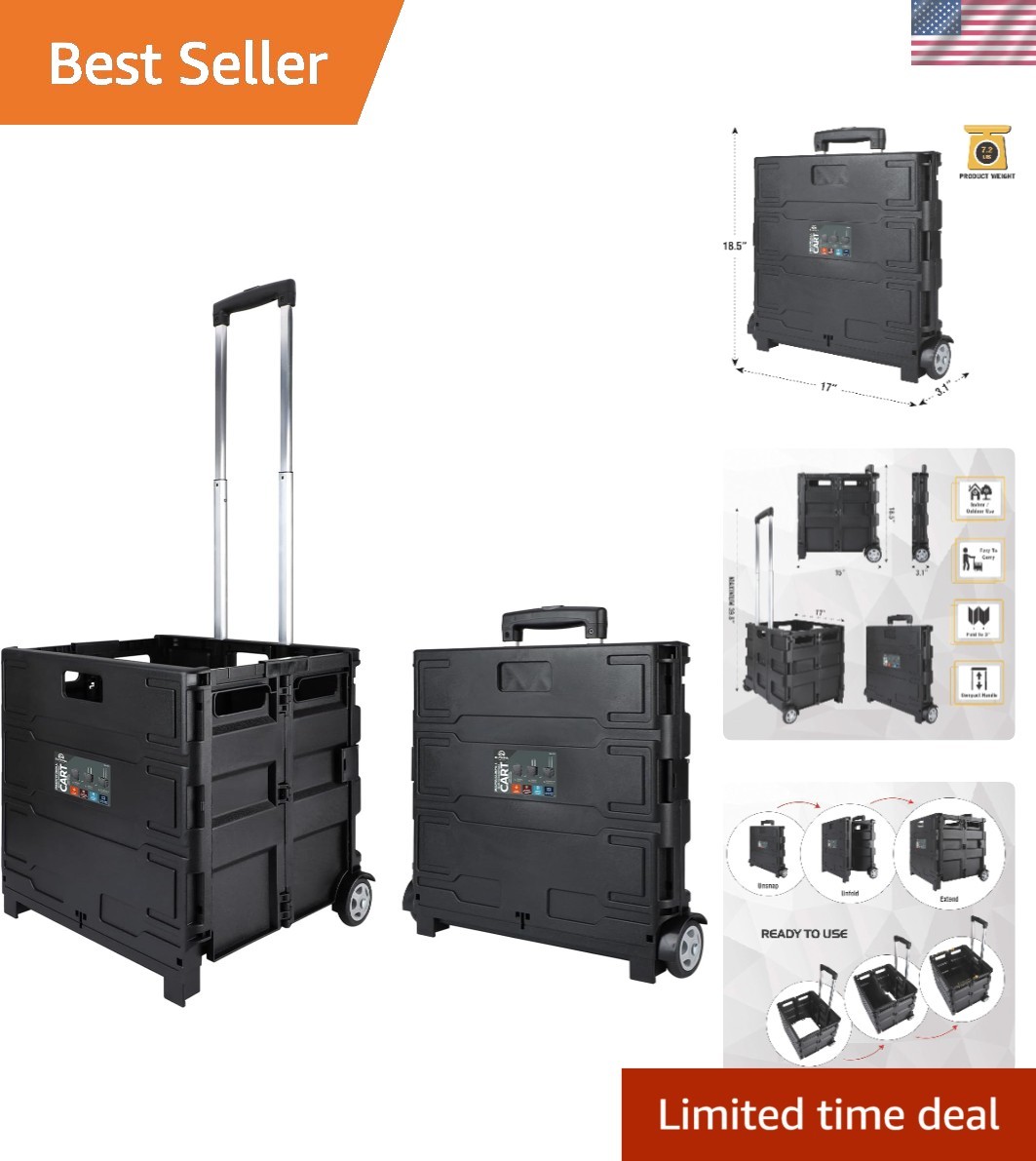 85-010 Grand Pack-N-Roll: Portable Tool Carrier with Telescopic Handle, 80 lbs