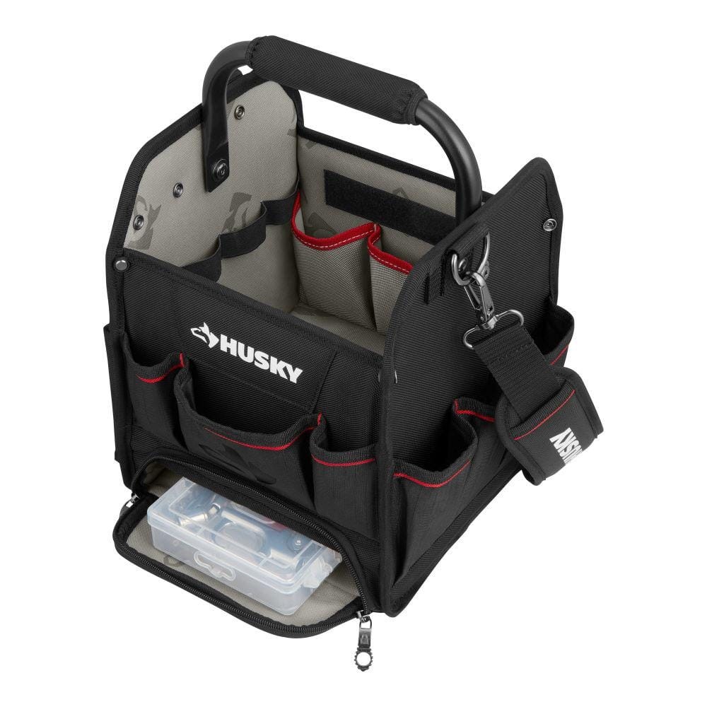 10 in. Tool Tote with Integrated Parts Bin Zone