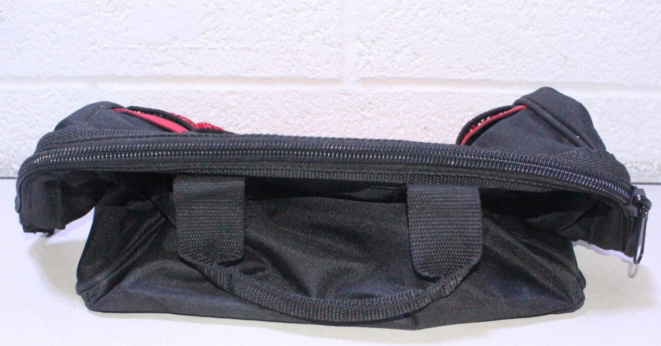 Craftsman 13″ X 8″ Wide Mouth Tool Bag 6 pocket Black/Red PN 37535