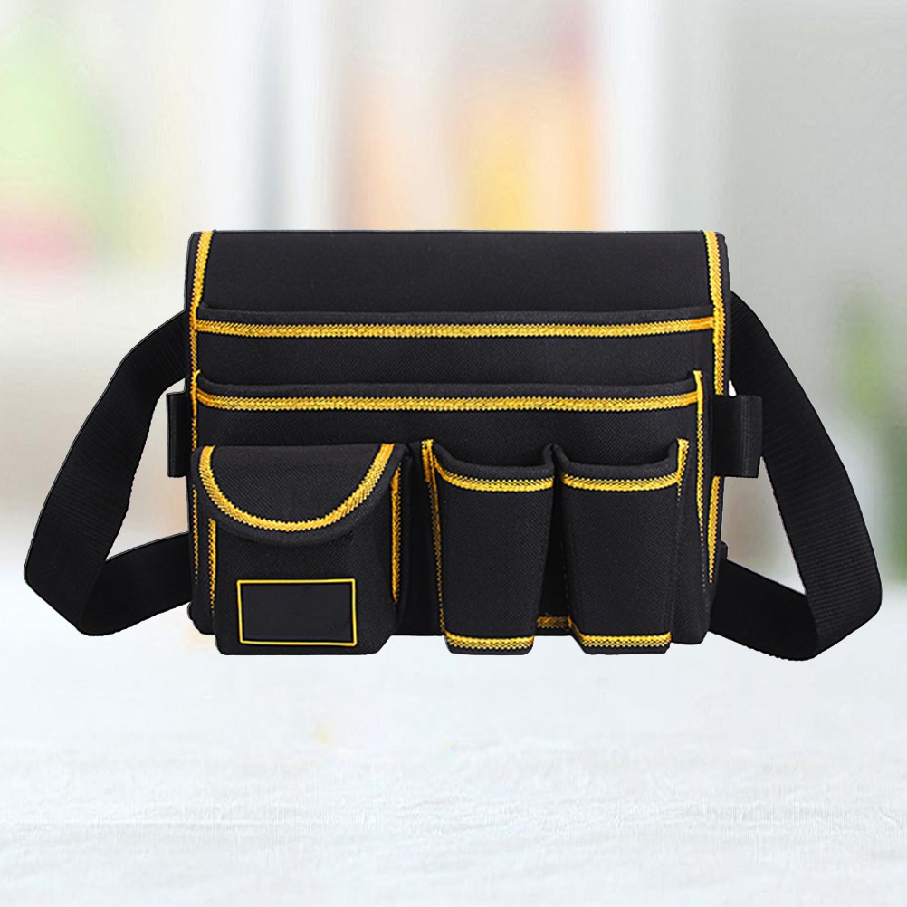 Multipocket Design Tool Bag Black Barbers Hairdressing 1Set 9.8×8.3×3.1in