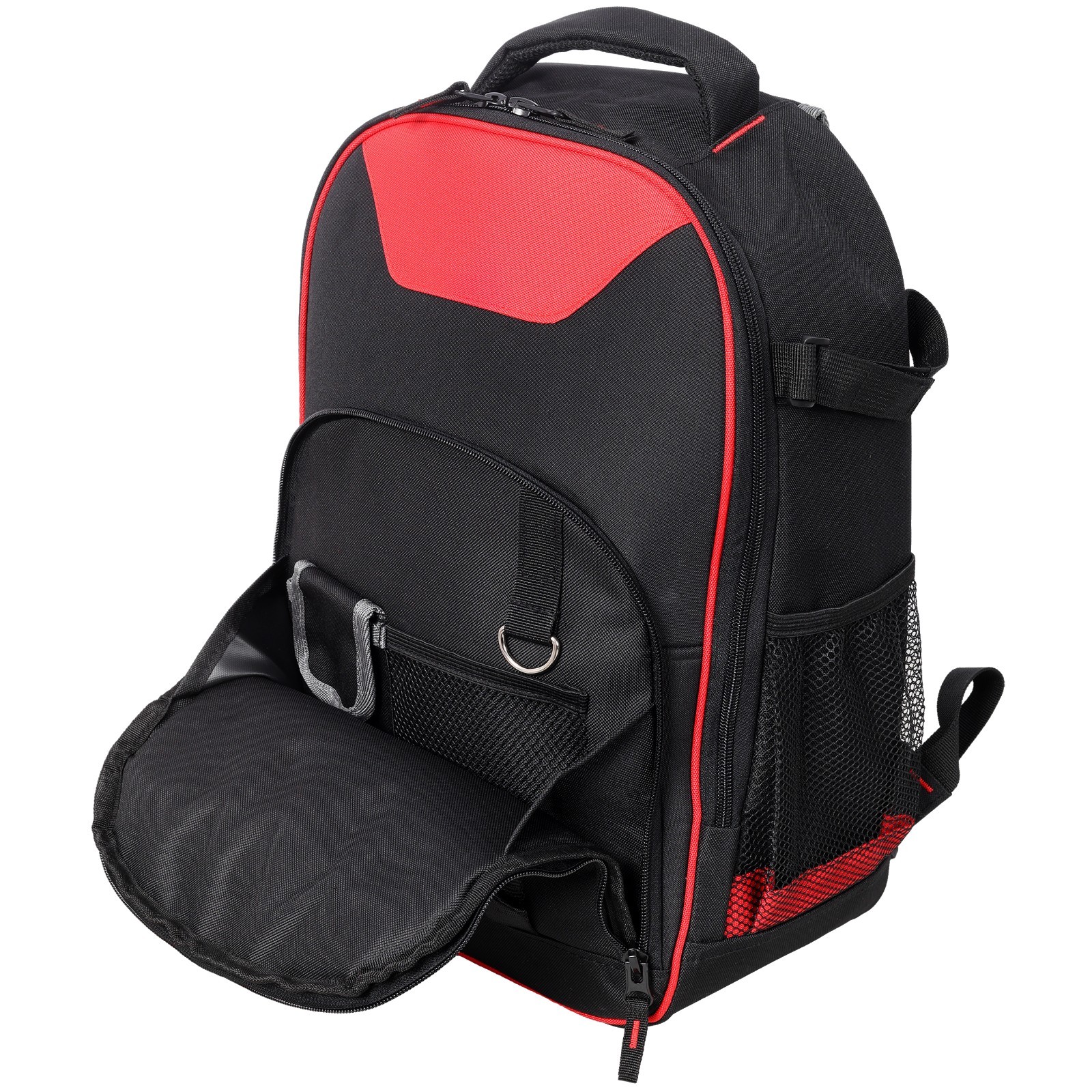 Oxford Cloth Multifunctional Tool Backpack, Heavy-Duty Tool Bag Multiple Pockets