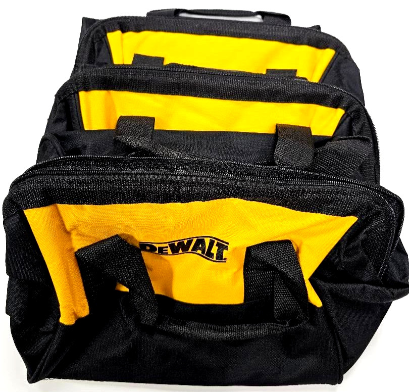 (3) Dewalt Tool Bags / Case 13″ x 10″ x 9″ Canvas For 20V Drill, Battery, Saw