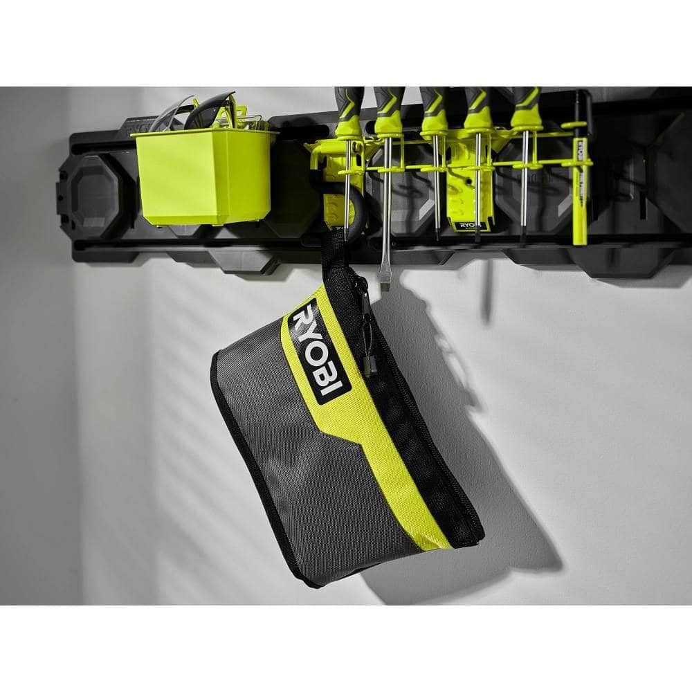 Ryobi Waterproof 12 In. Zipper Utility Pouch for Tools, Multi-Purpose Bag