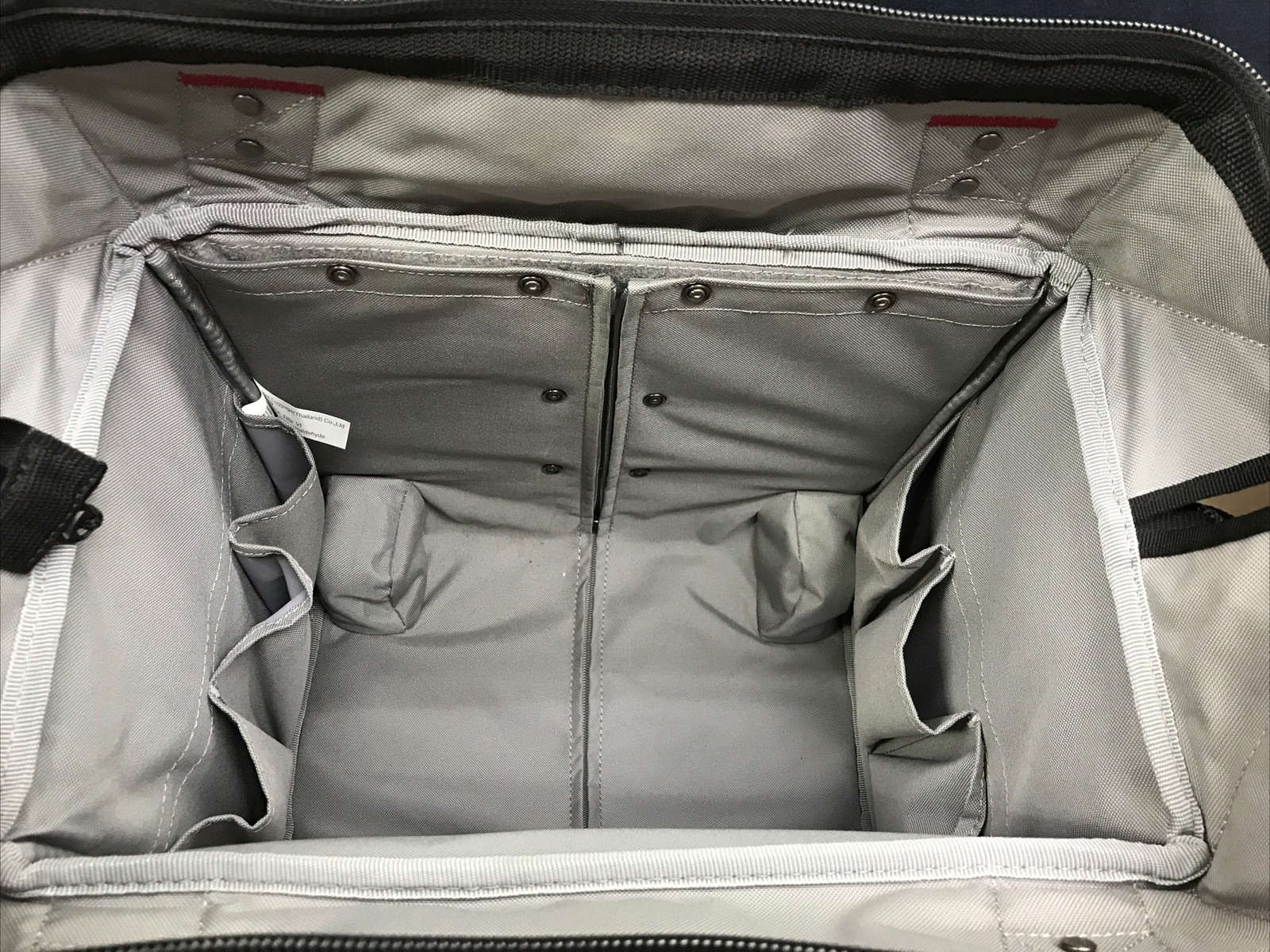 Husky Rolling Tool Bag 14 in. 13-Pocket Weatherproof Zippered Top Polyester