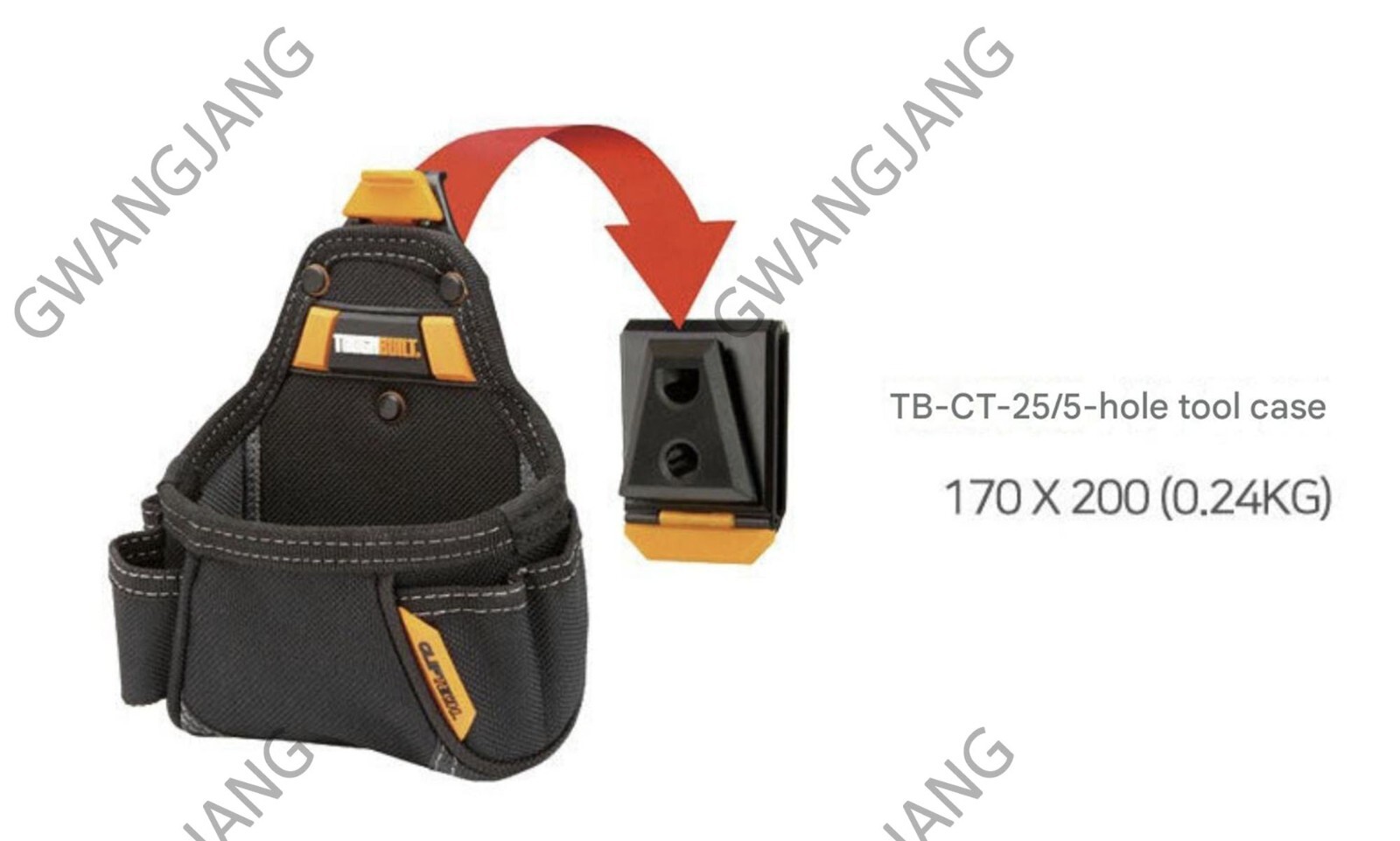 Full Set TOUGHBUILT TB-CT-101-5P Tool Belt DIY Easy Hand Work Famous Durable