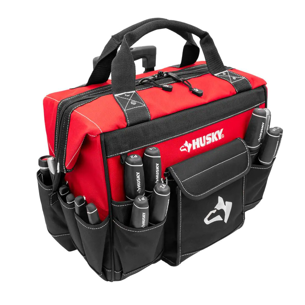 NEW Heavy Duty Pocket Rolling Tool Organizer Bag 18 In. Large Compartments