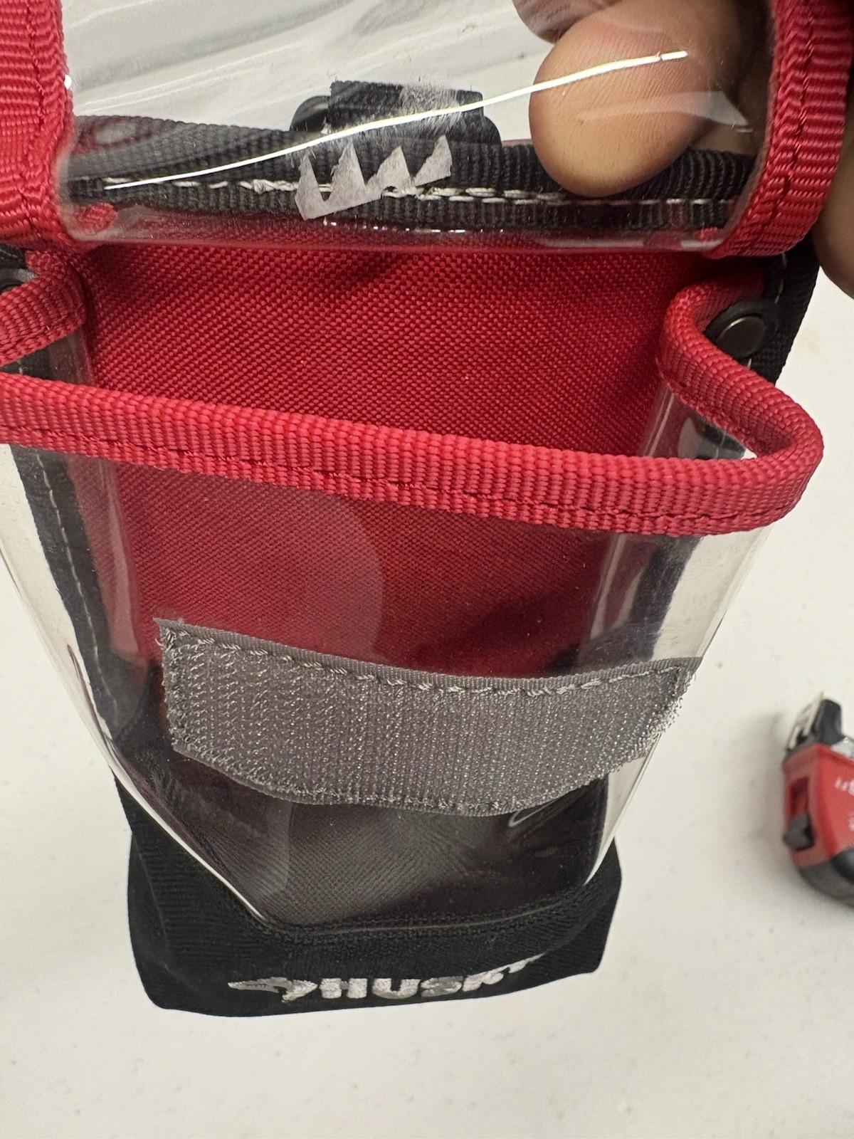 Husky 5 in Clear Tool Belt Pouch Protective Flap Clip 1001839208