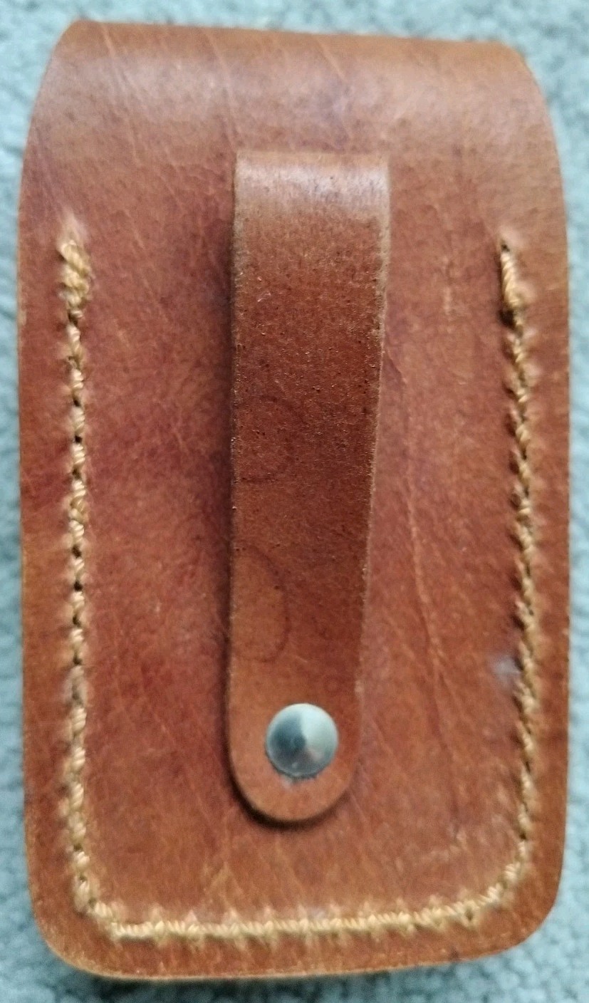 Husky Branded Multi Tool Utility Sheath Pouch Brown Leather Great Shape 4.5″