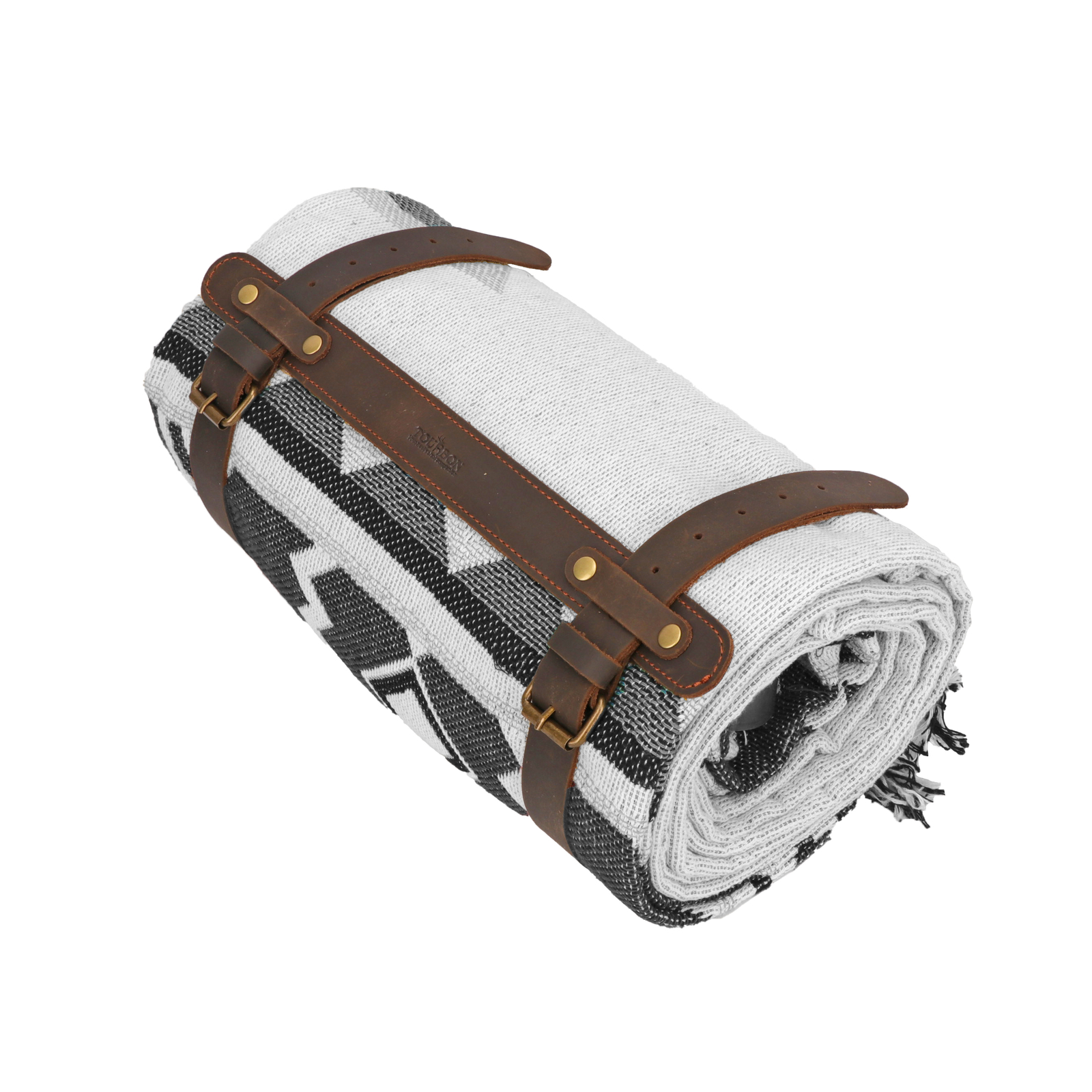 Leather Picnic/Motorcycle Blanket Carry Handle Belt Bedroll Strap Adjust