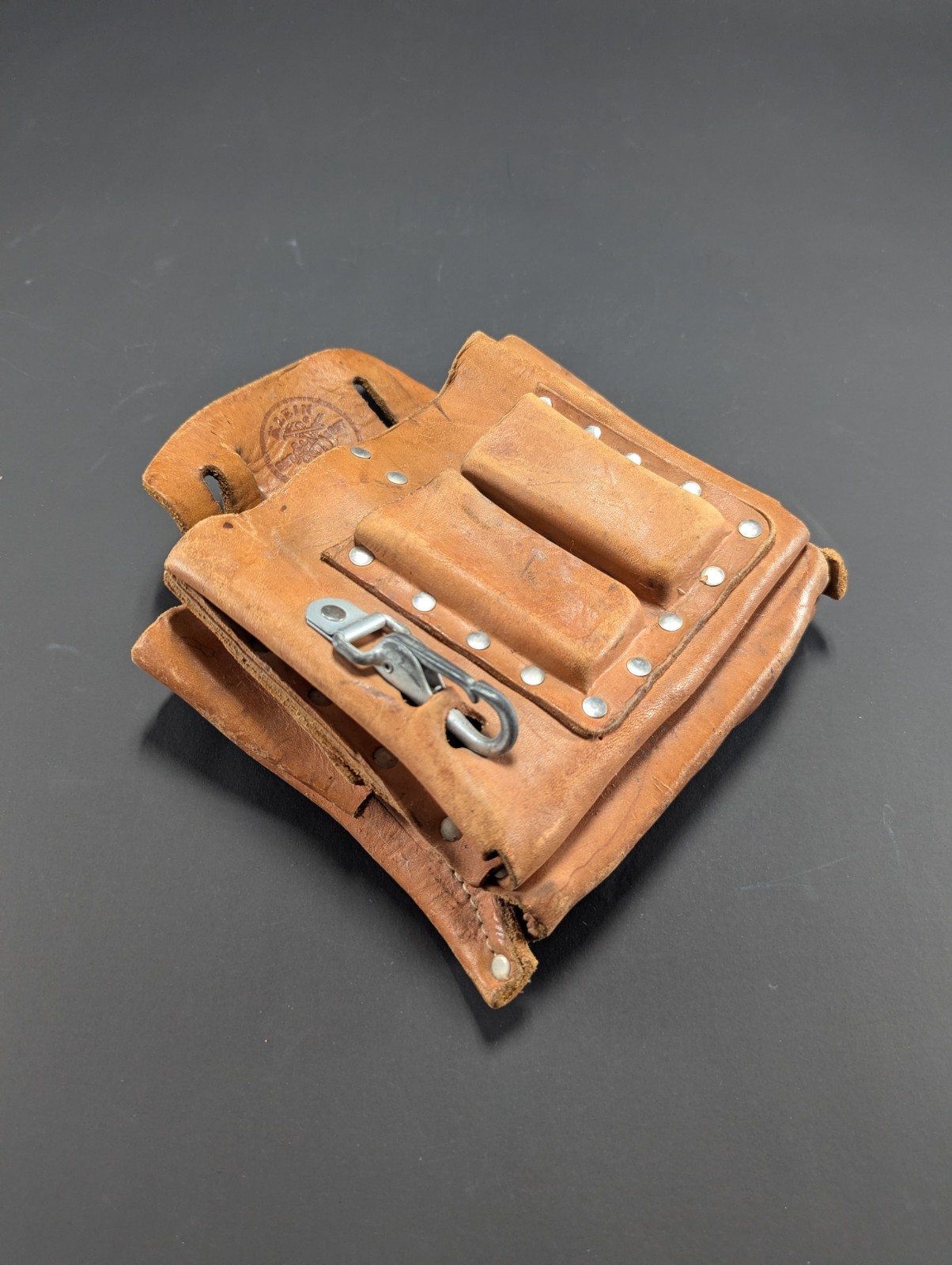 Klein Tools 5165 10 Pocket Tan Leather Tool Pouch Electrician lineman’s pouch