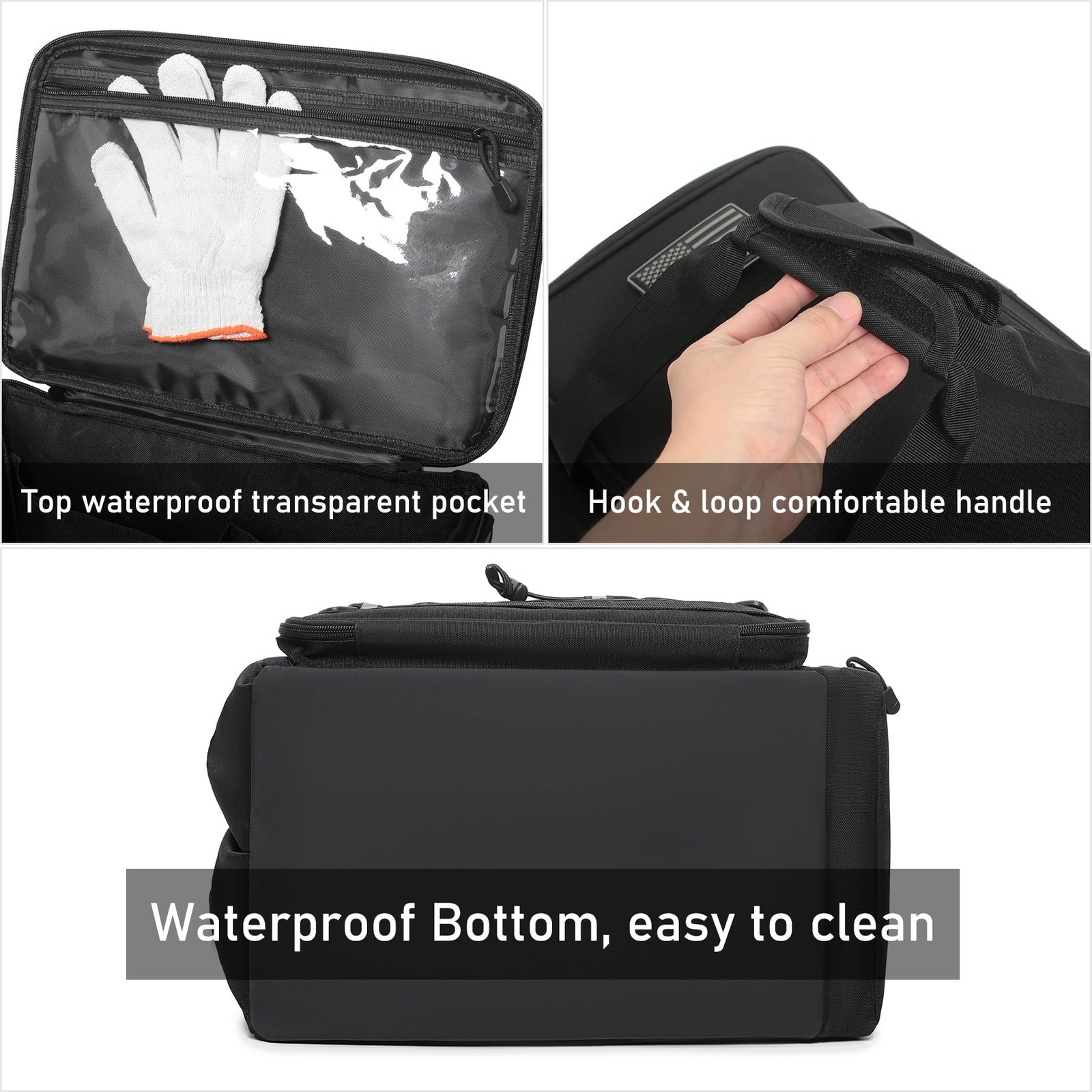 15-Inch Tool Bag Multi-purpose Organizer 15″ X 8.3″ X 9.1″, Black