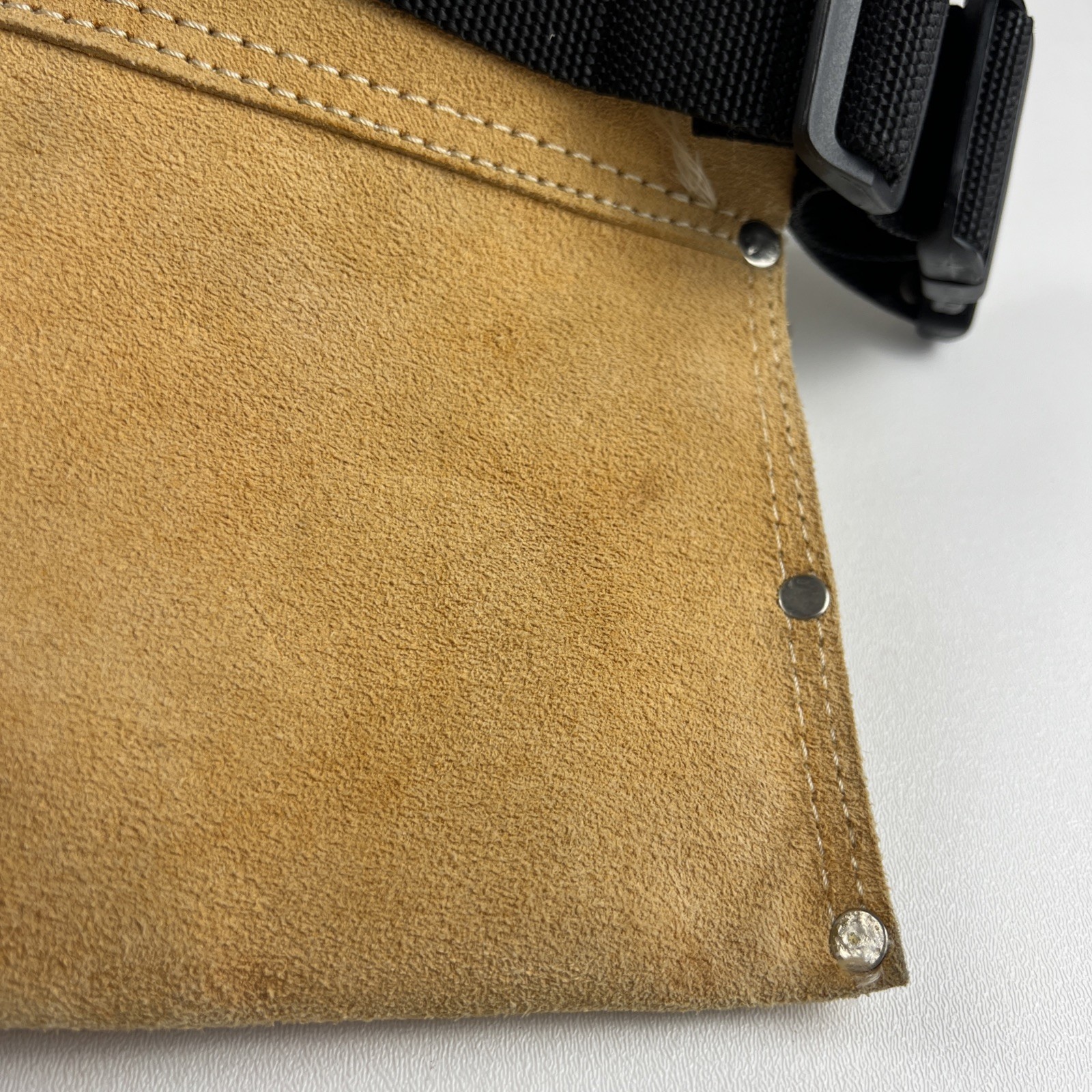 CLC custom leathercraft Suede Tool Bag & Poly Web Belt 3 Pocket Tan