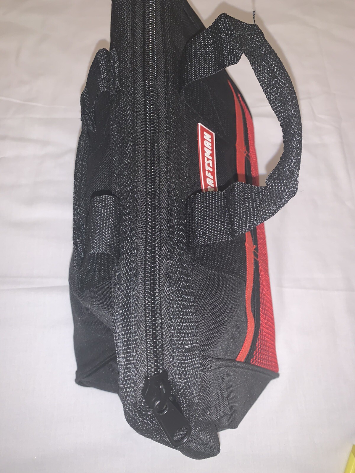 Craftsman 13”Tool Bag 37537Large Mouth Storage Bag Small Tools Black Red Used