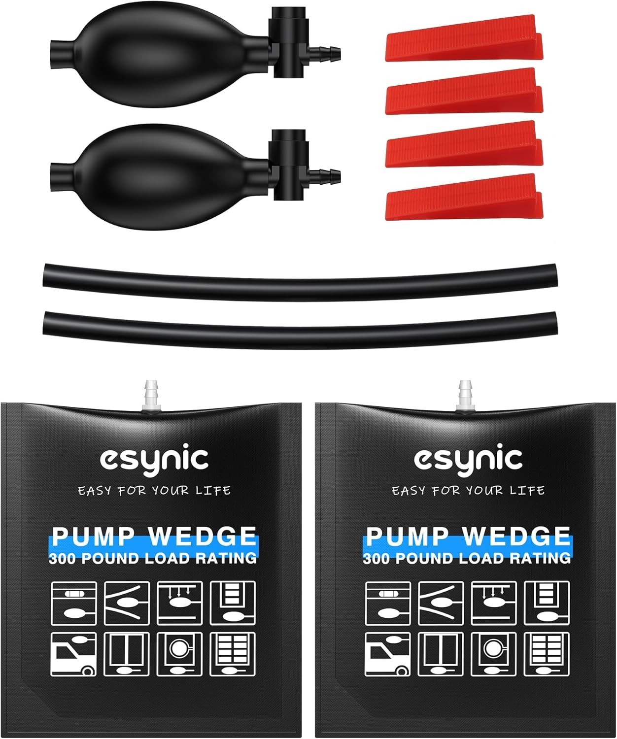 Professional 2 Pack Air Wedge Bag Kit – 300lbs with 4 Wedges Included