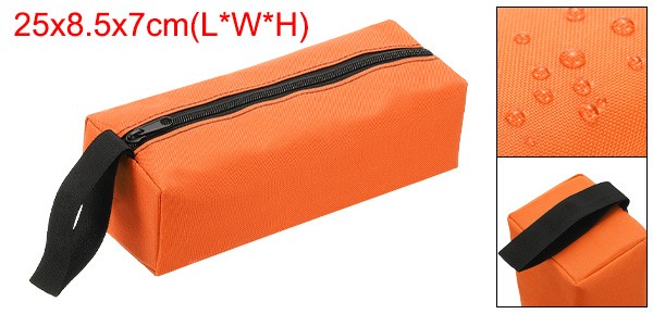 Zipper Utility Tool Bag 9.8×3.3×2.8 Inch Multi-purpose Tote Bag Orange