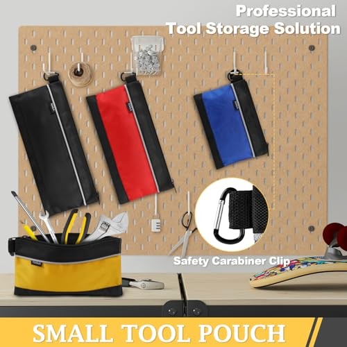 4 Pack Tool Pouch – Small Tool Bag with Zipper – 1680D Oxford Waterproof