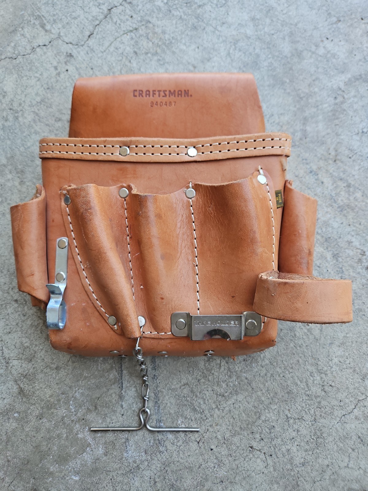 Vintage Craftsman Leather Tool Holder 9-40487 Professional Heavy Duty Mexico