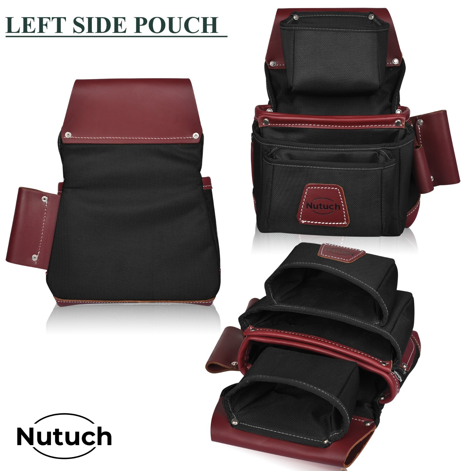 NUTUCH Nylon and Leather Tool Belt with Suspender | Electrician Tool Belts