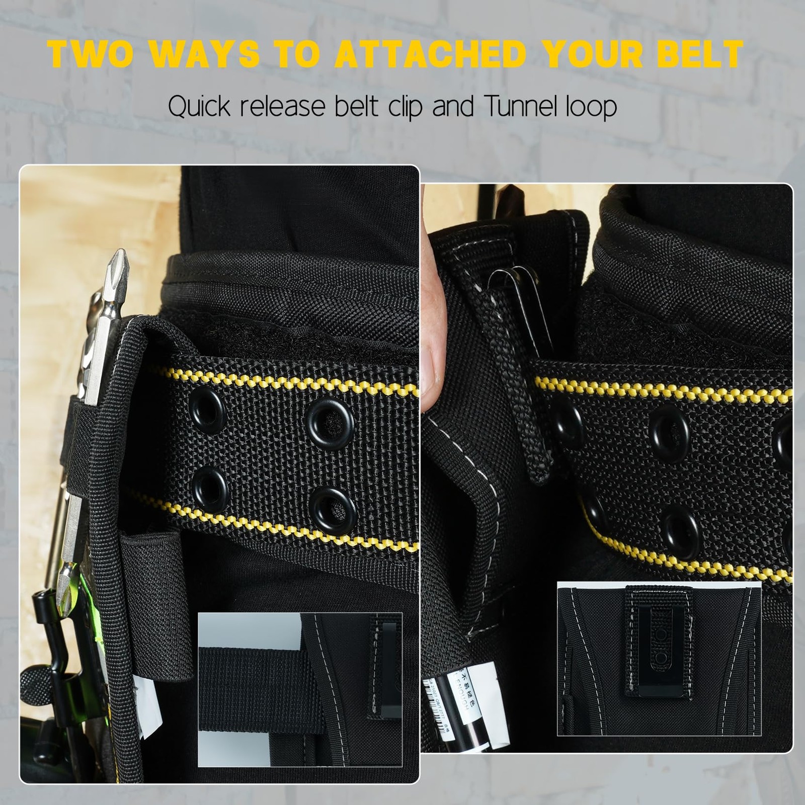 Cordless Drill Holder Hook Tape Measure Clip Power Tool Bit Tote Hammer Belt