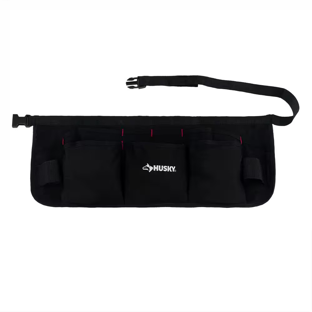 24 In. 13-Pocket Black Canvas Tool Work Apron