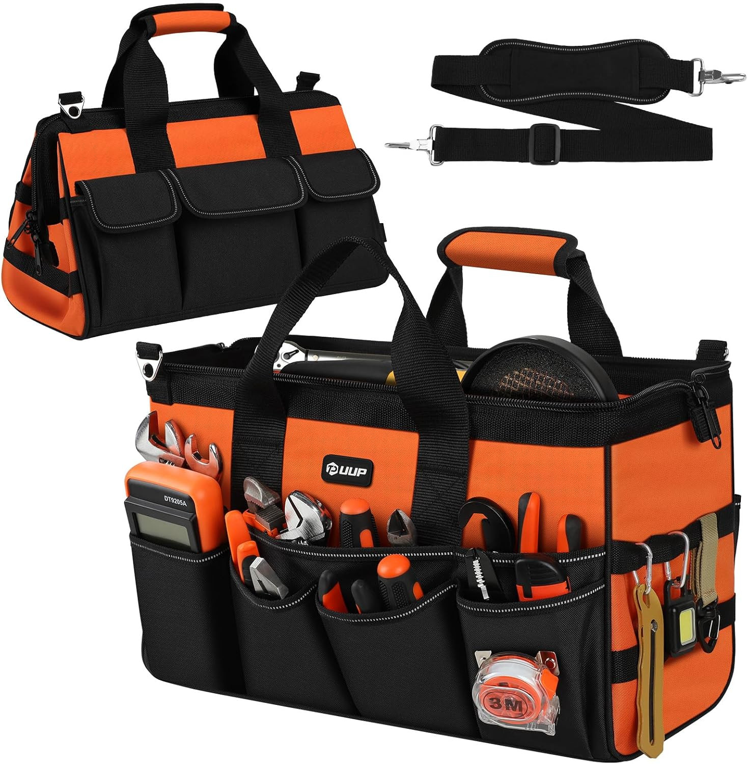 18″ Heavy Duty Tool Bag – 16 Pocket Organizer for Mechanics & Engineers