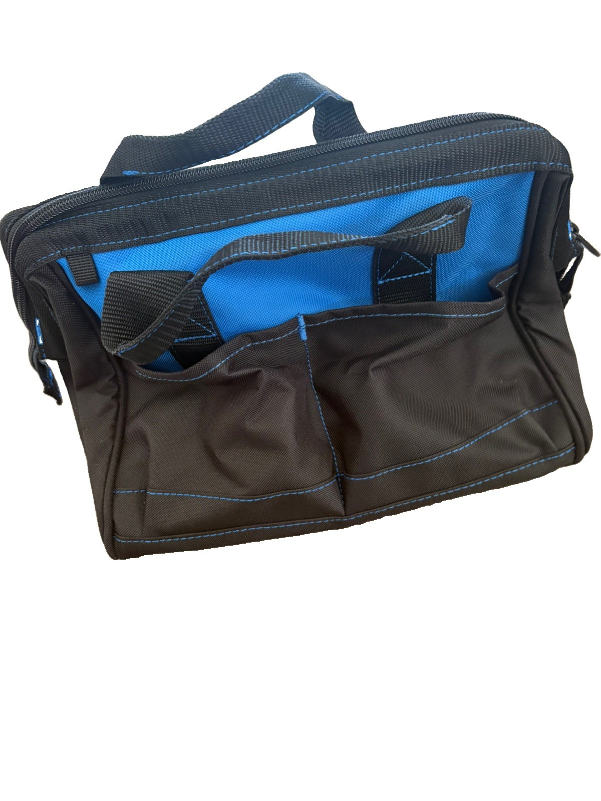 12″ Kobalt Black/blue Polyester 12-in W x 7-in D x 9-in L Tool bag – tool bag