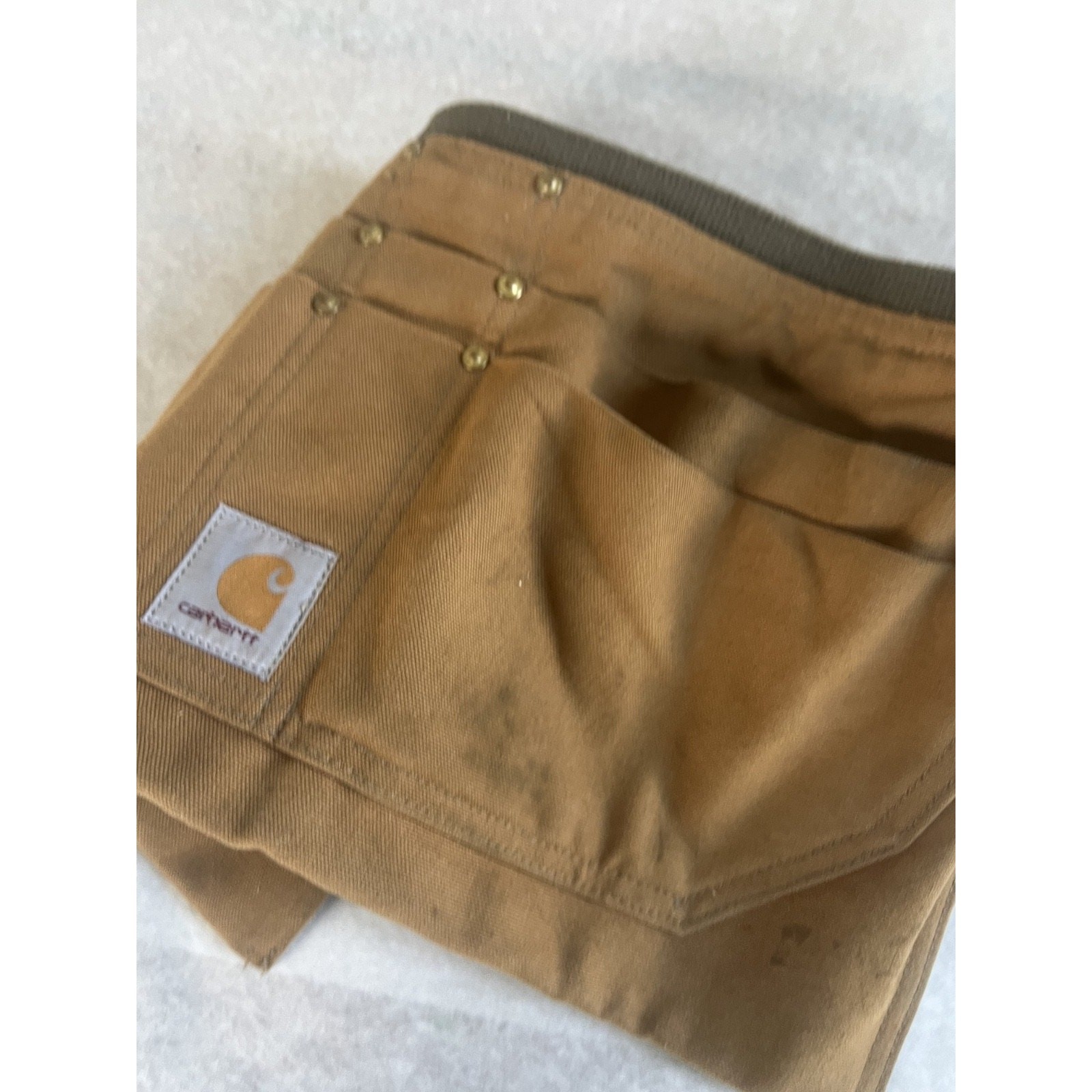 Vintage Carhartt A09 BRN Duck Canvas Tool Apron Waist Bag Made in USA Brown S/M
