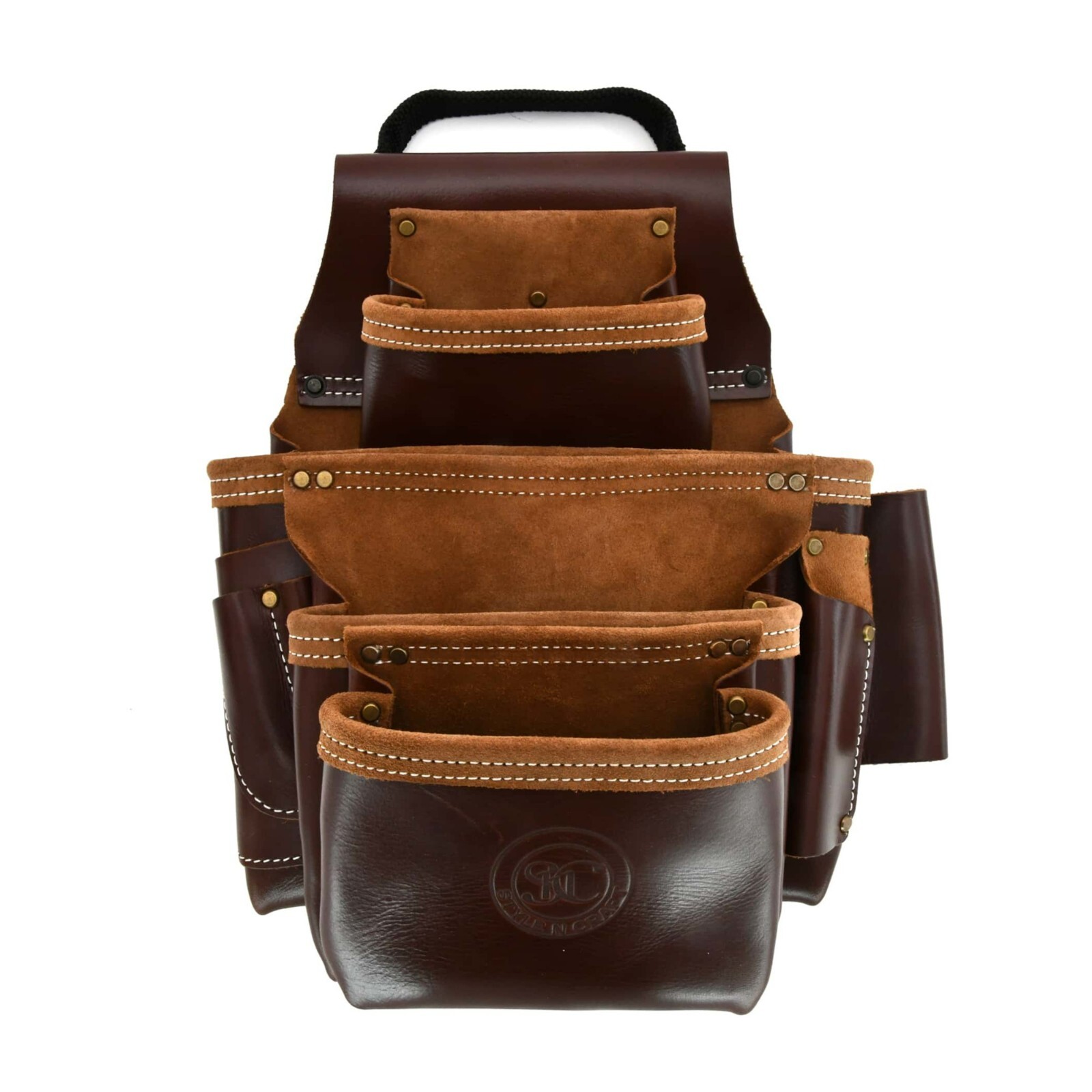 Style n Craft 98446 – 9 Pocket Framer’s Nail & Tool Pouch in Full Grain Leather