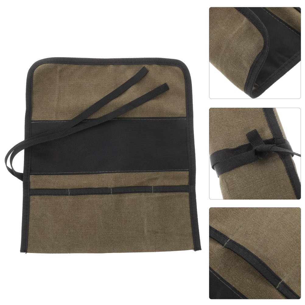 3 Count Canvas Tool Roll up Bag Multi Functional Rollup Bags for Men