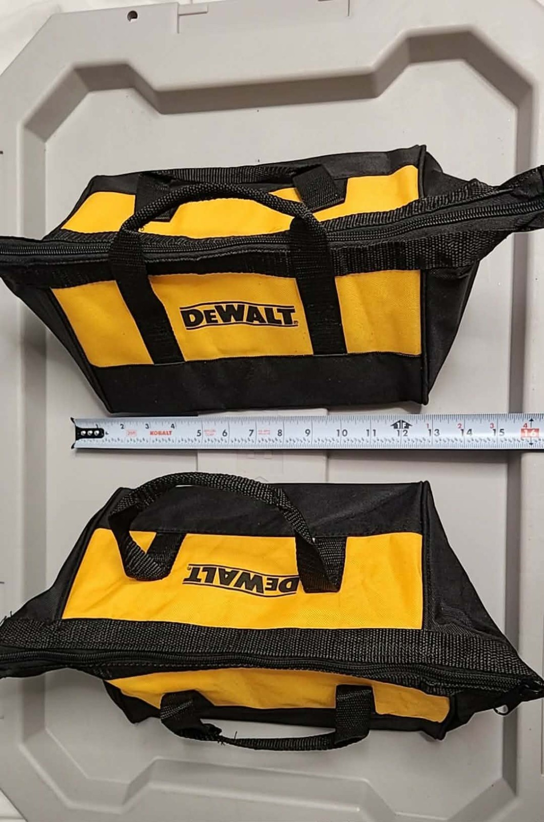2 New Dewalt 11” Heavy Duty Nylon Tool Bag 11” x 8” x 7”