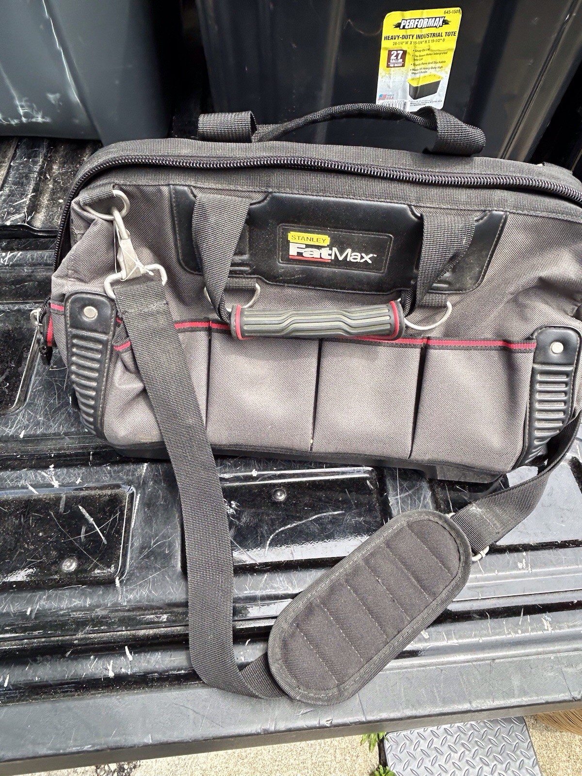 Stanley FatMax Technician Tool Bag Heavy Duty Hard Base Organizer