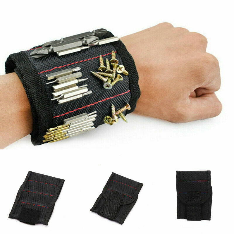 Magnetic Wristband Electrician Hobby Portable Tool Wrist Belt Screw Bolt Holder