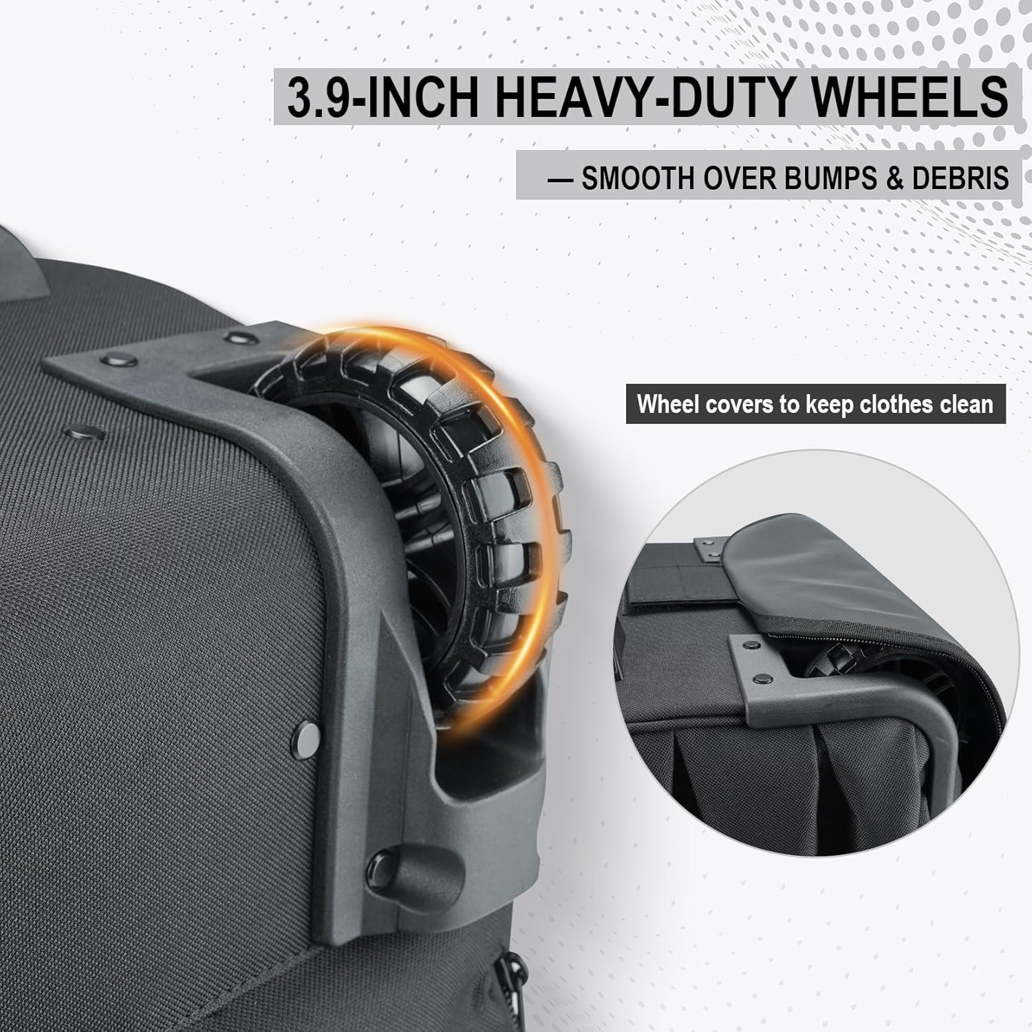 Waterproof Heavy Duty Rolling Tool Backpack with 47 Pockets – Black