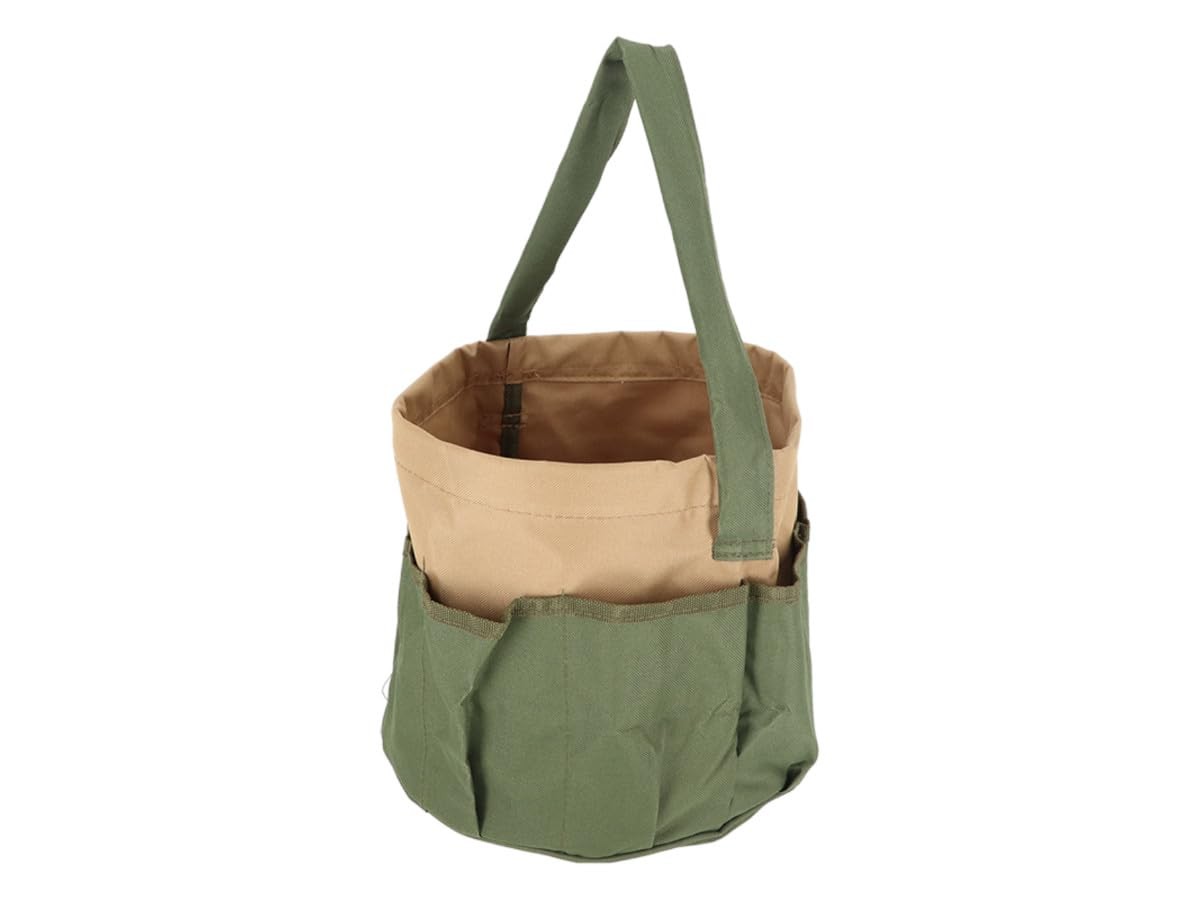 Canvas Round Tool Bag with Sturdy Handle – Perfect for Gardening Tools