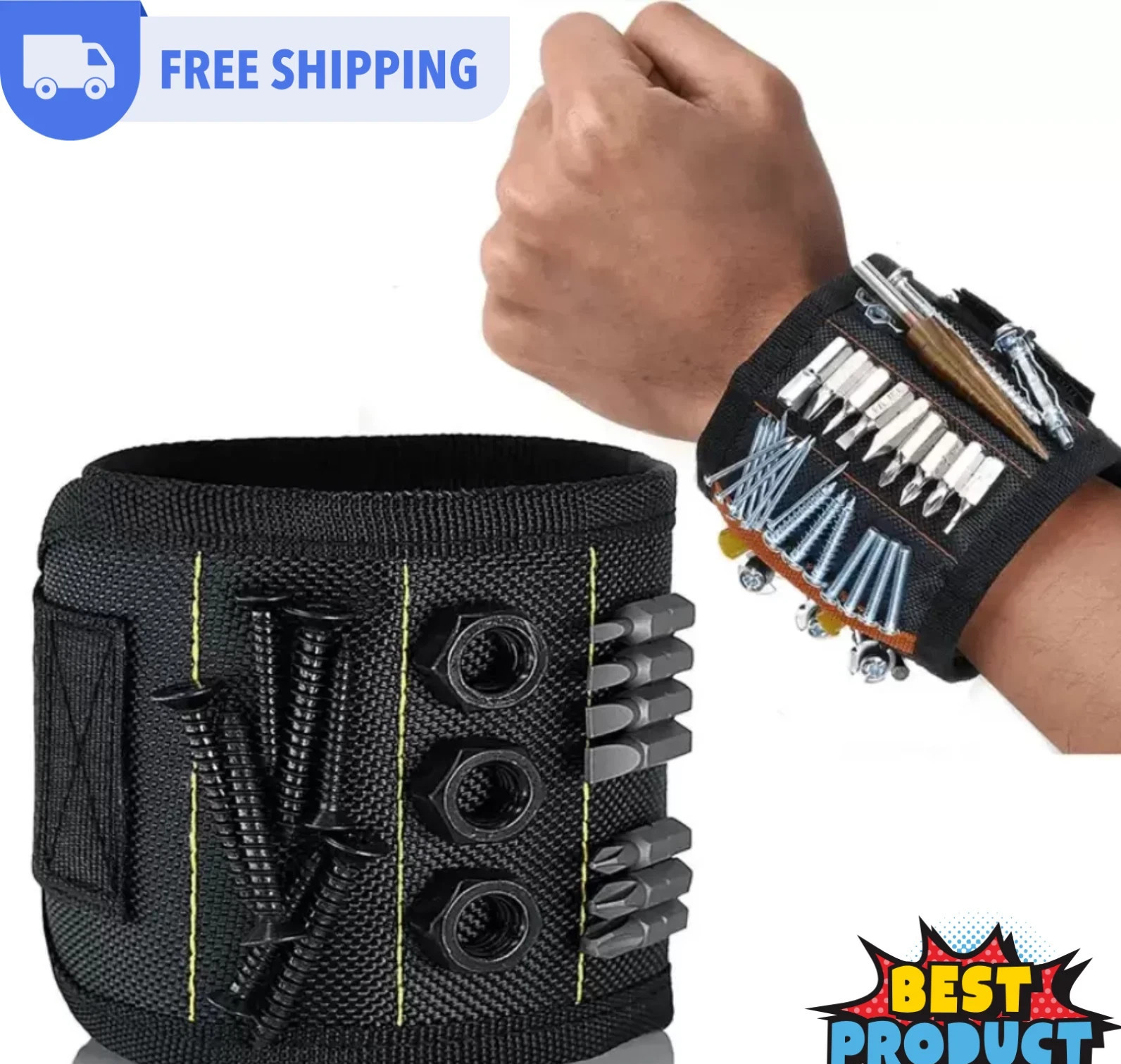 Magnetic Wristband Strong Magnets For Holding Screws Nails Adjustable Belt Strap