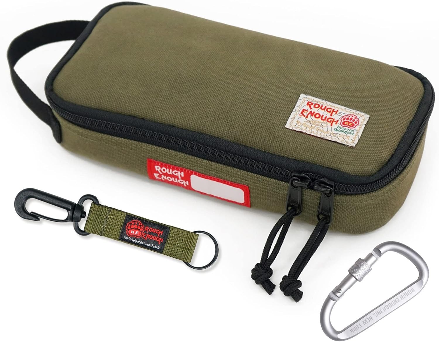 Durable EDC Tool Bag in Army Green – Compact Organizer with Zipper Handle