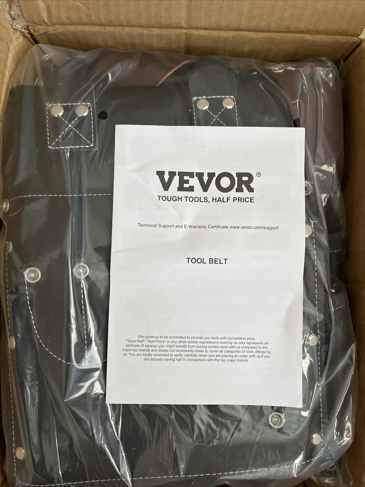 VEVOR Tool Belt Carpenter Construction Tool Pouch 31 Pockets 32″-54″ Waist Size