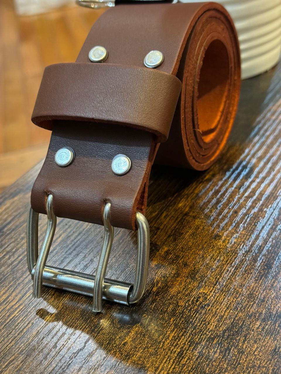 Genuine Leather One Piece Tool Working Heavy Duty Belt 2″ Wide & Waist 34” – 52”