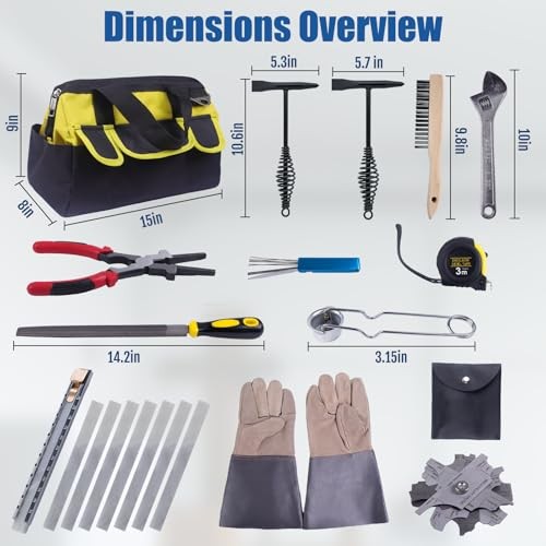 Welding Accessories Kit, 20-Piece Welding Tool Set with Storage Bag, Chipping