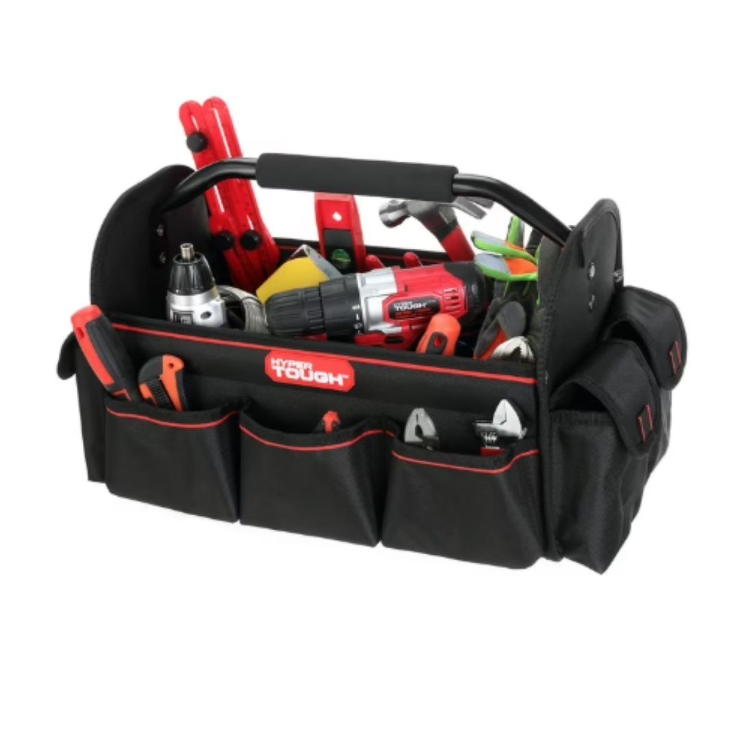 Hyper Tough 16-inch Open Top Tote with Soft Grip Handle TT30126D New