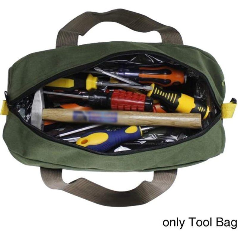 Tool Bag Heavy Duty Carry Tote Storage Work Utility Mechanics Canvas Waterproof