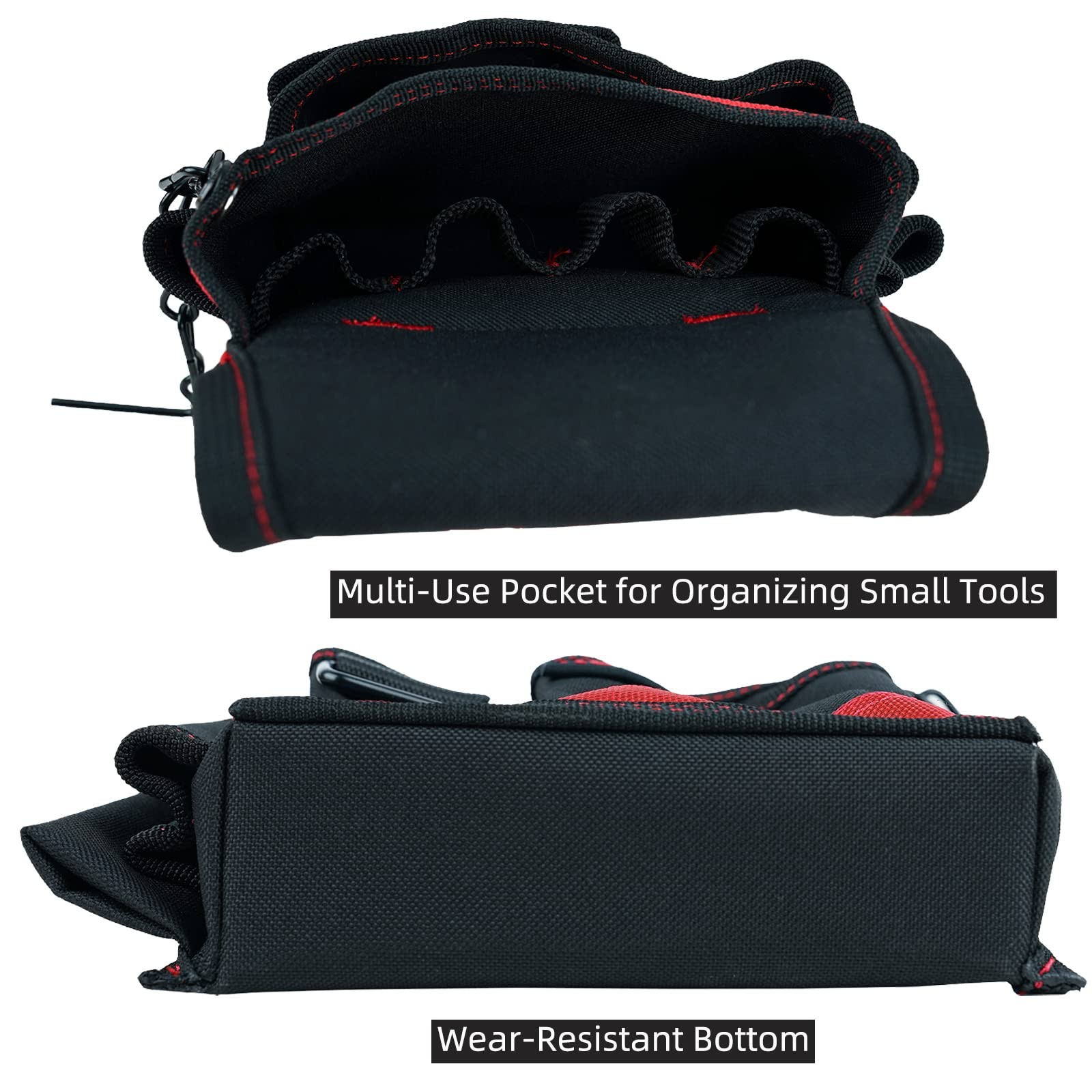 KUNN Electrician Tool Pouch – Durable Small Basic Maintenance Red