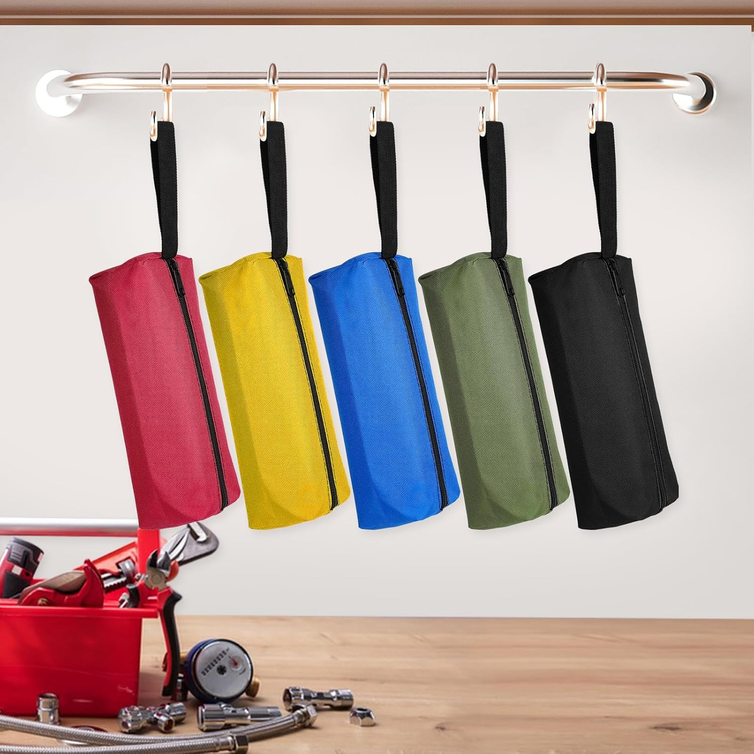 3/5 Pack Small Tool Organizer Bags Zipper Canvas Pouch Screwdriver Pencil Storag