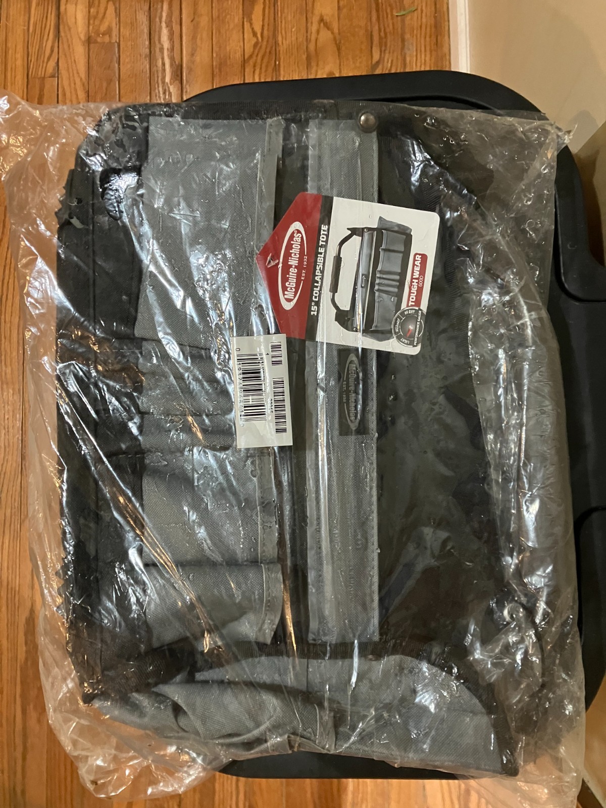 NEW McGuire-Nicholas 15″ Collapsible Tool Tote, Grey Black Tool Tote Bag, 22015