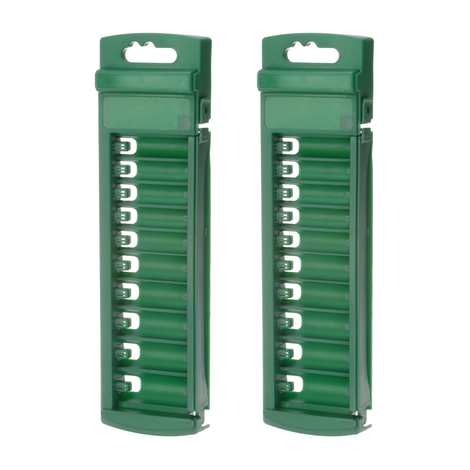 2pcs Socket Organizer 1/4″ Drive 10 Slots Portable Deep Socket Clip Rail Holder
