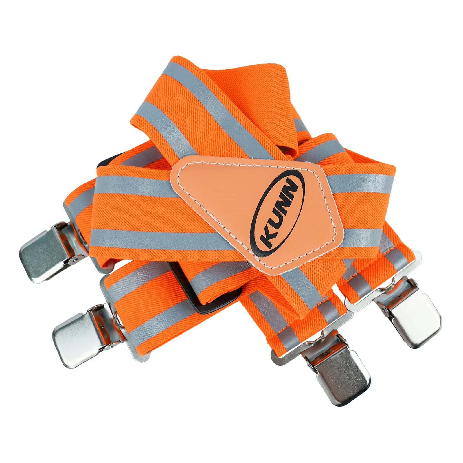 KUNN Safety Reflective Suspender High Visibility One Size, A001-orange