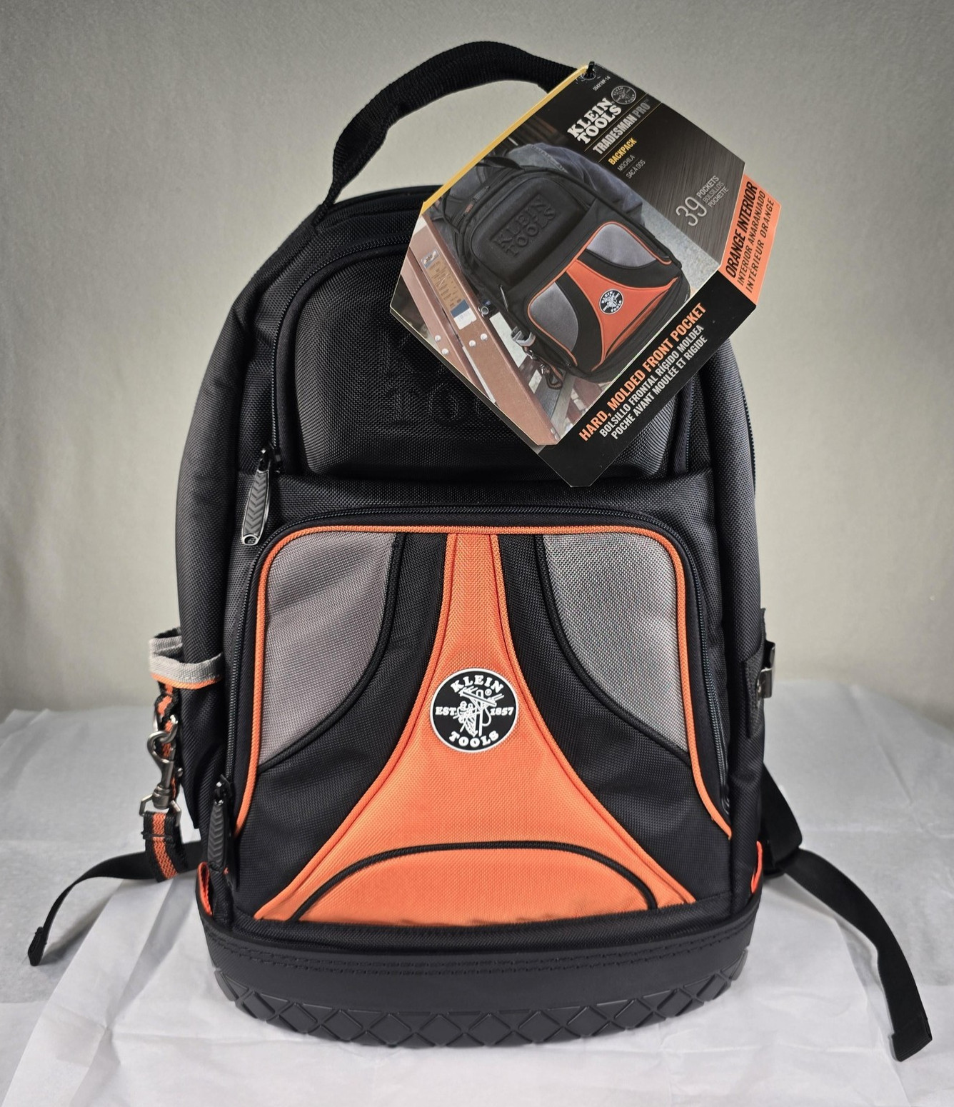 Klein Tools Tradesman Pro Organizer Tool Backpack 39 Pockets 55421BP-14 1680D
