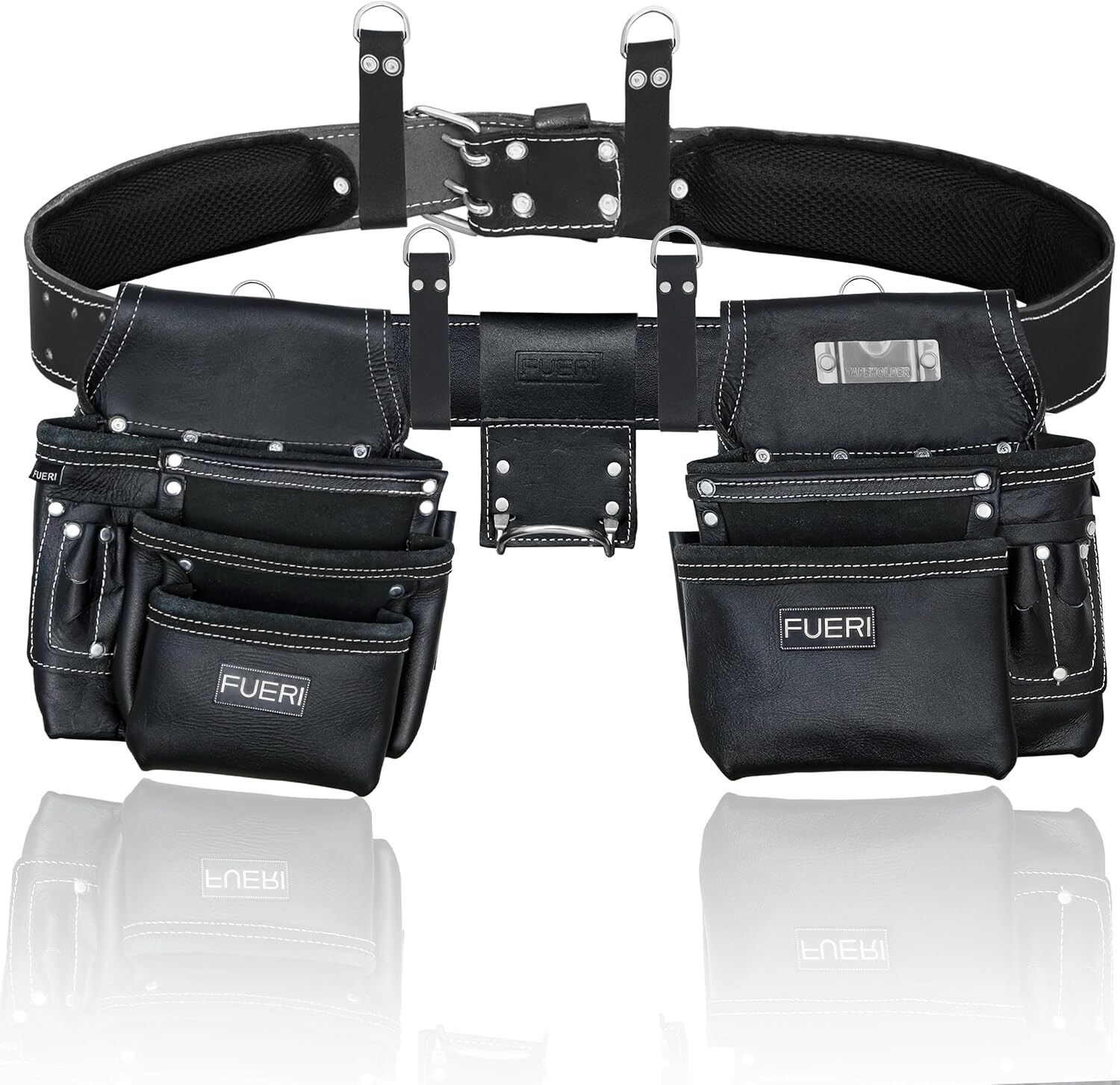 Tool Pouch Framers Combo Tool Belt Tool Kit | Heavy Duty Pro Gauge Leather Ri…