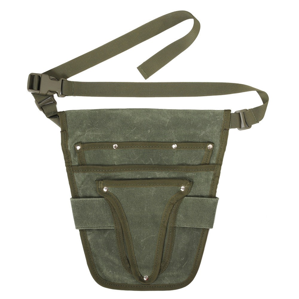 Canvas Weeding Tool Bag Wear-Resistant Storage Bag Waist Hanging Electrician Bag